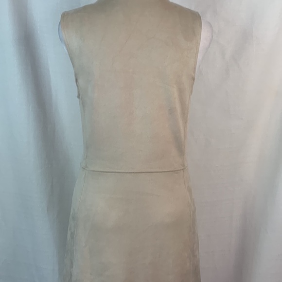 Zara Sleeveless Faux Suede Color Block Dress - Picture 12 of 16